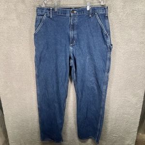 Carhartt Carpenter Jeans 38x32 Loose Original Fit Cotton Distressed